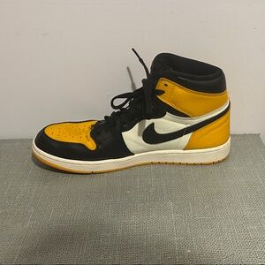 Nike Black and Yellow High-Top Sneakers